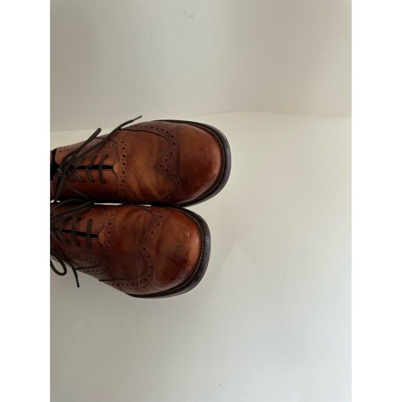 Cole Haan brown leather brogued wingtip oxford dress shoes
